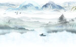 水墨山