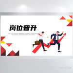 大气岗位晋升个人简历展板海报