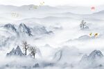 新中式背景墙
