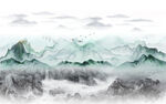 山水高档墙画 
