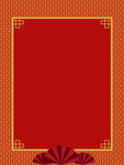 春节传统编织窗花纹边框背景