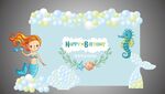 ins风美人鱼主题宝宝宴
