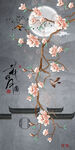 中国风花好月圆花鸟蓝调玄关