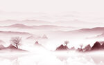 人气 最新山水墙画 tif分层