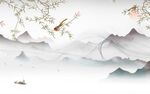 人气 高档山水墙画 Tif分层