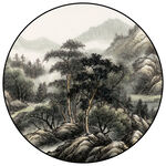 圆形背景墙