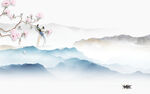 最新 背景客厅山水 TIF分层