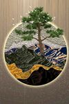 现代抽象肌理侘寂风装饰画