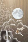 现代抽象肌理星空装饰画