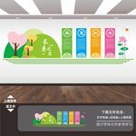 四季健康养生展板海报形象墙