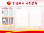 红色物业公示栏