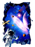 科幻星空立体画