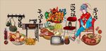 复古怀旧老物件火锅店背景墙壁画