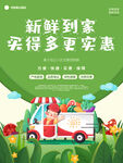 果蔬新鲜到家宣传海报