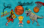卡通篮球背景设计