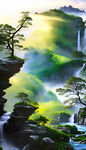 水墨山水画