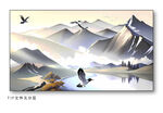 意境水墨山水画