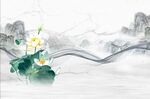 荷花背景墙