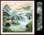 聚宝盆山水画