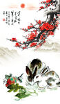 国画兔子