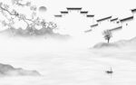 别墅 灰色人气山水 tIf分层