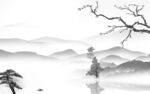简约 沙发灰色山水 tIf分层