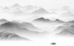新品 灰色高端山水 Tif分层