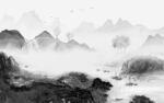 现代 客厅灰色山水 TiF分层