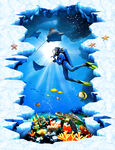 海底世界立体画
