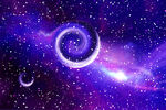 高清紫色星空