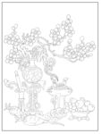 白描花瓶