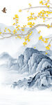 银杏 中式山水玄关 TIF分层