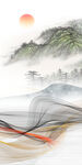 高端 中式山水玄关 TIF分层