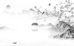 花鸟 灰色新背景画 tIF分层