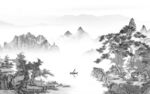 高档 高雅极简山水 tif分层