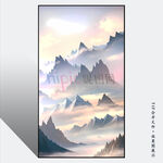 玄关山水油画