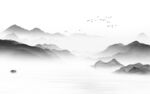 人气 中式意境山水 tif分层