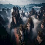 奇峰峻岭风景