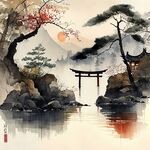 水墨山水画