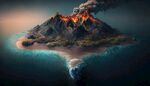 火山爆发场景
