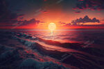 海上的夕阳