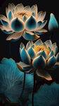 蓝金色莲花