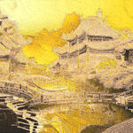 金属抽象水墨画