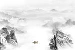 新中式山水背景墙