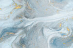 蓝色鎏金抽象奢石大理石纹