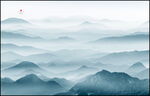 水墨山