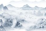 简约山水背景墙