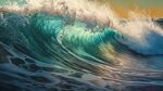 手绘海浪
