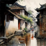 古镇小巷