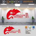梦想从学习开始党建书屋文化墙